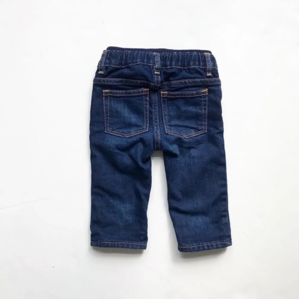 BABygap lined pull up dark wash jeans EUC 3-6m